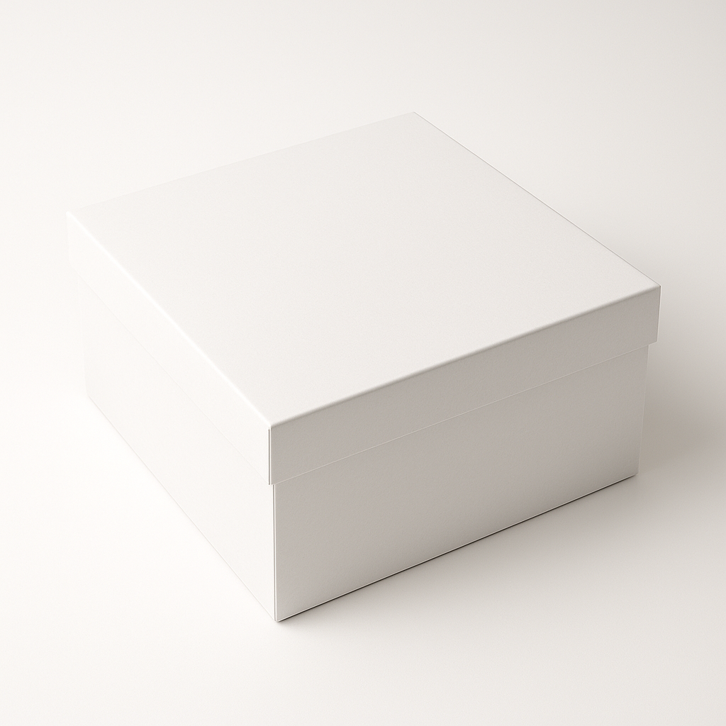 Hộp quà 25x25x15cm giấy cứng trắng