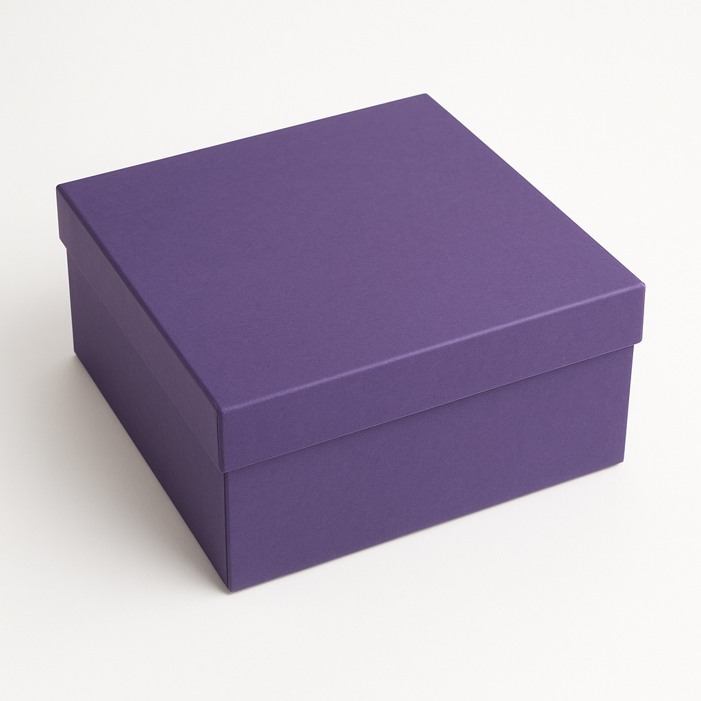 Hộp quà 28x28x14cm giấy cứng tím