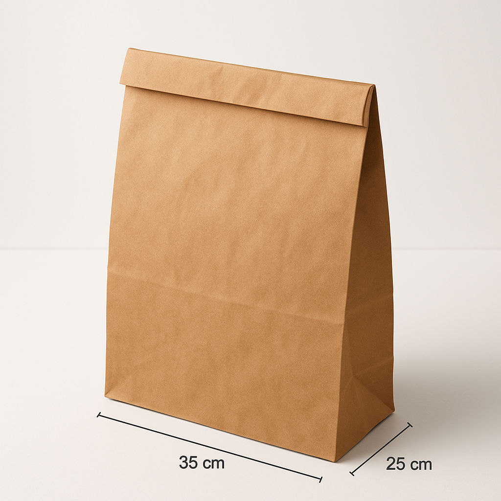 Túi giấy 35x25cm màu nâu