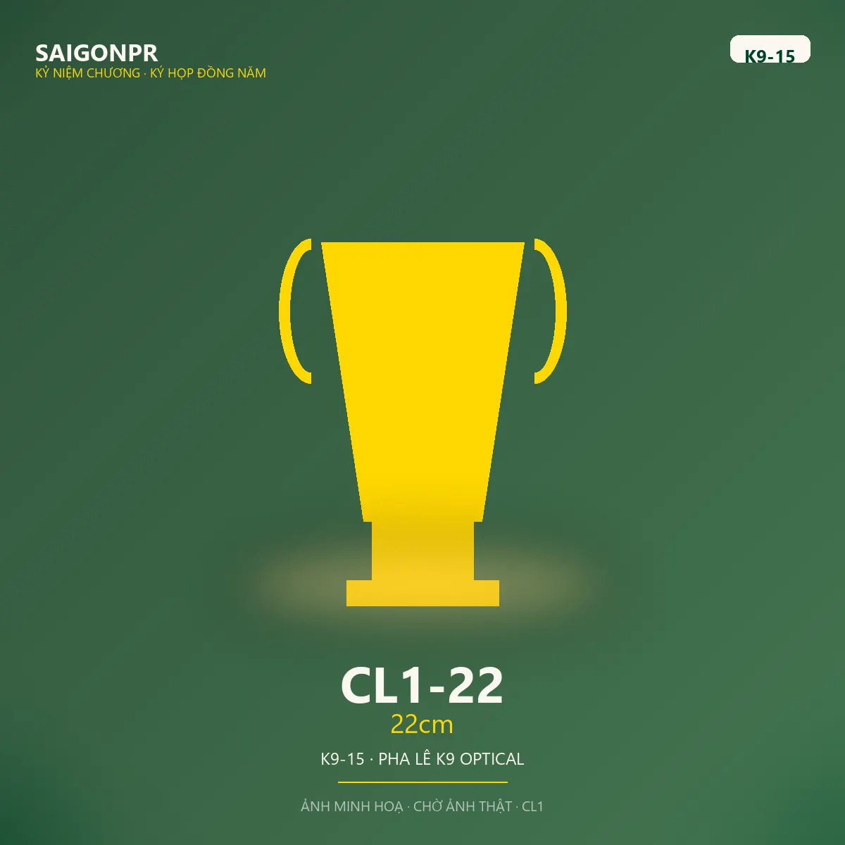Cúp pha lê K9 - BGA-18