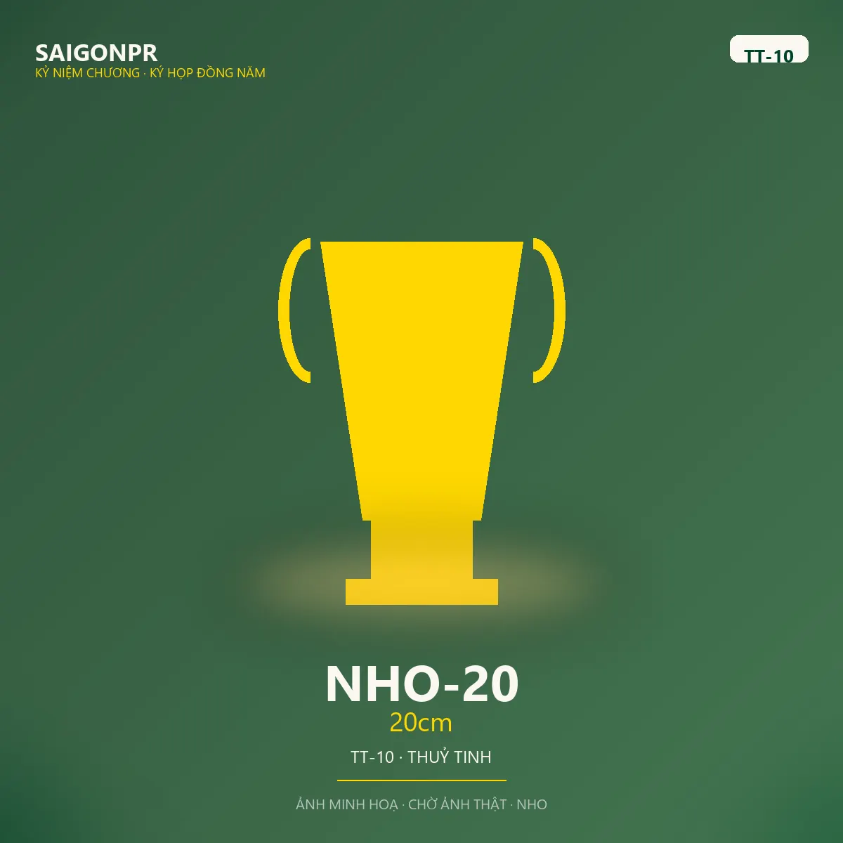 NHO-20 20cm TT-10 — Thủy tinh 10ly