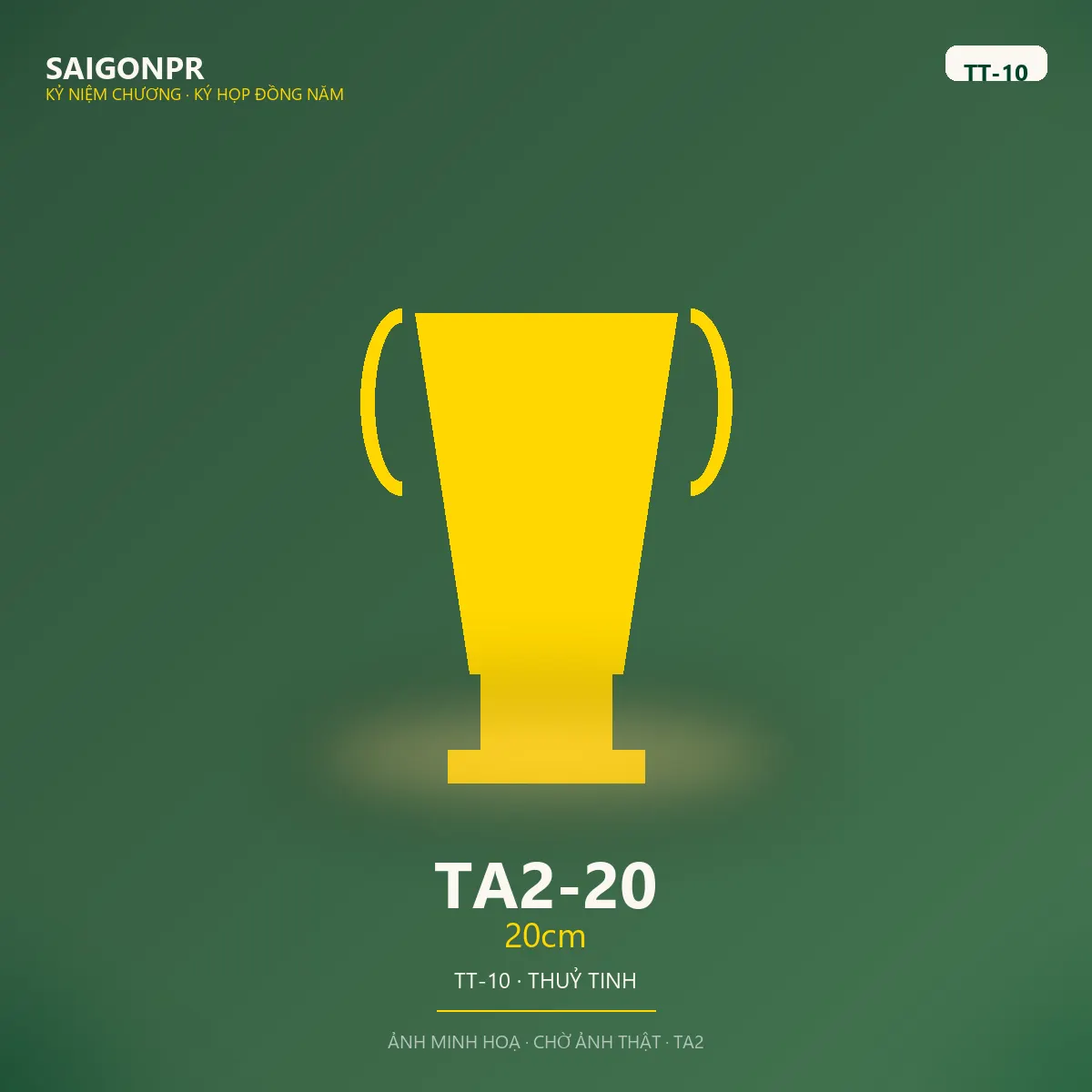 TA2-20 20cm TT-10 — Thủy tinh 10ly