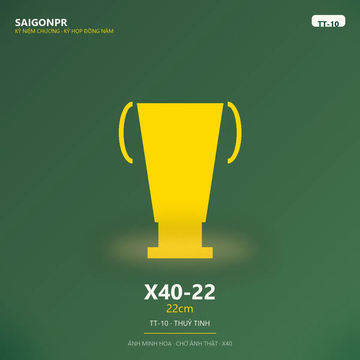 X40-22 22cm TT-10 — Thủy tinh 10ly